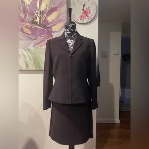 Tahari Purple Two-Piece Peplum Suit